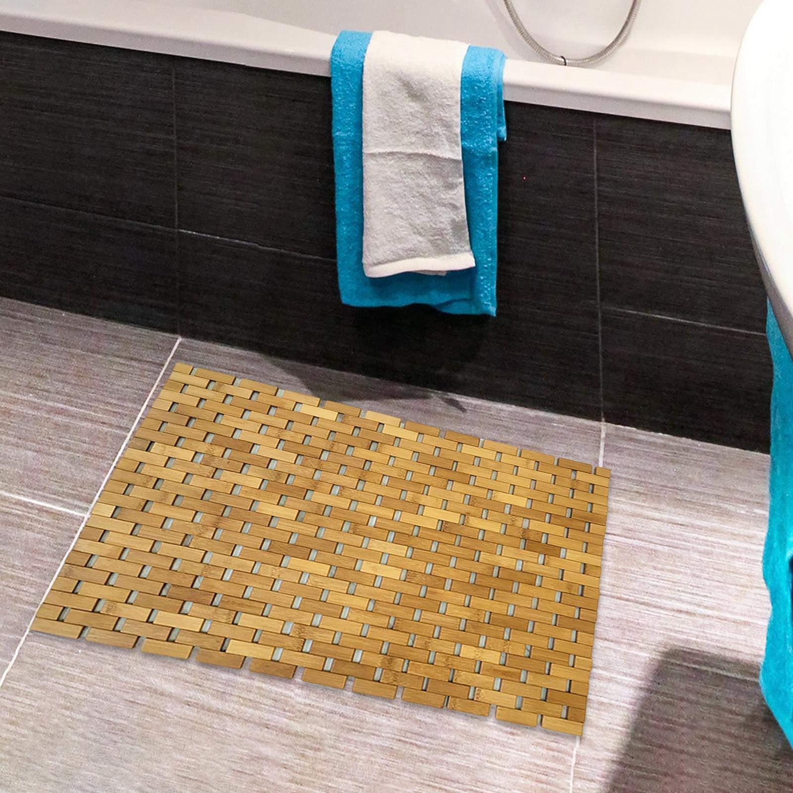 Non Slip Bamboo Wood Bathroom  - Bamboo Bath Mat review and price