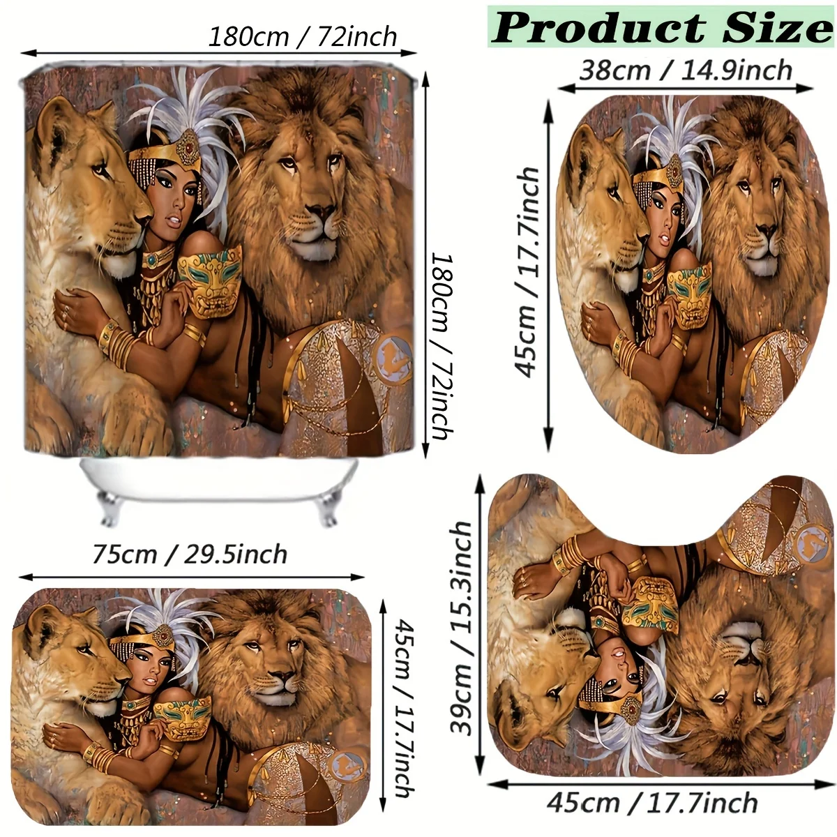 Regal Royal Lion and Queen Maj - Bamboo Bath Mat review and price